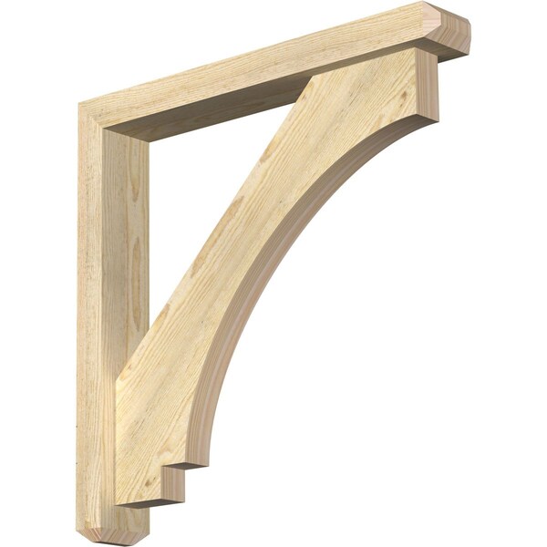 Ekena Millwork Imperial Craftsman Rough Sawn Bracket w/ Offset Brace, Douglas Fir, 4"W x 26"D x 26"H BKT0402X26X26IMP04RDF - main